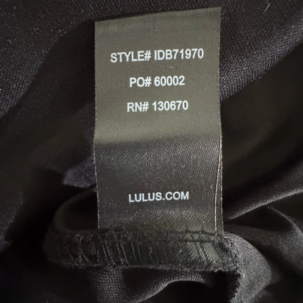Lulu's Black Sleeveless Maxi Slip Dress, Medium